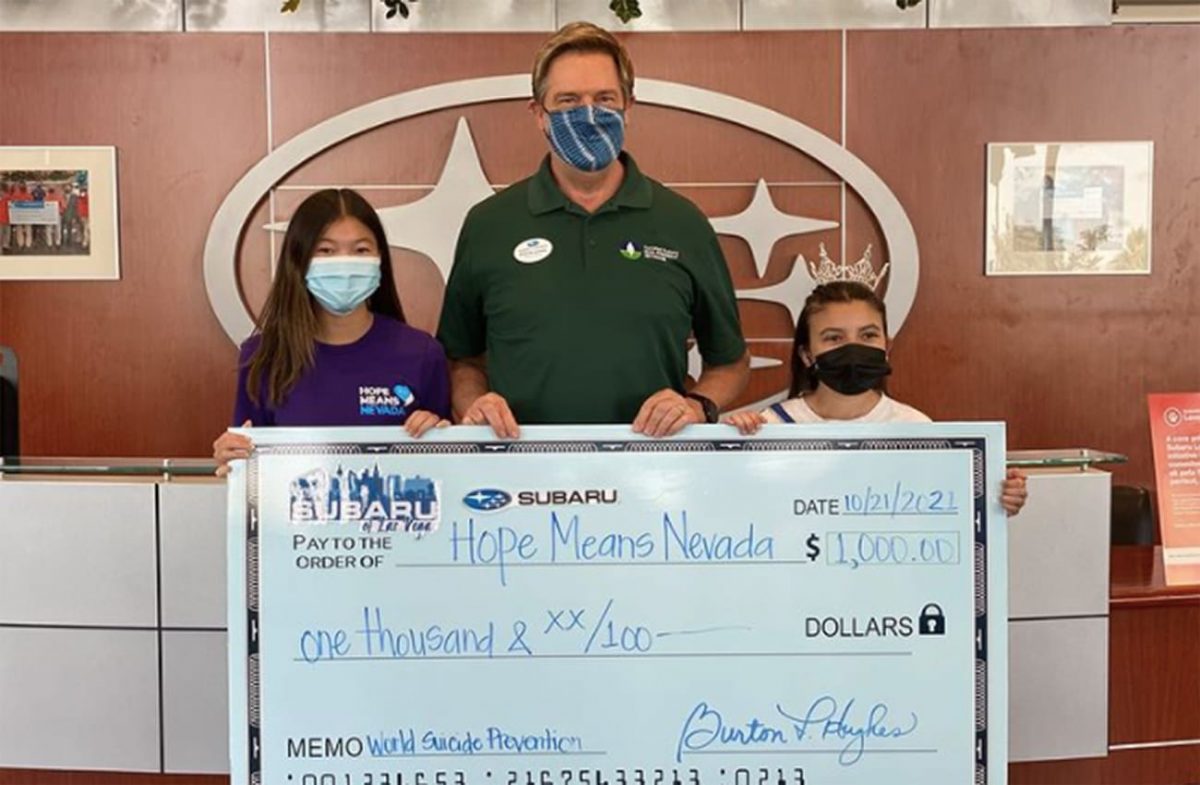 Subaru donation to Hope Means Nevada
